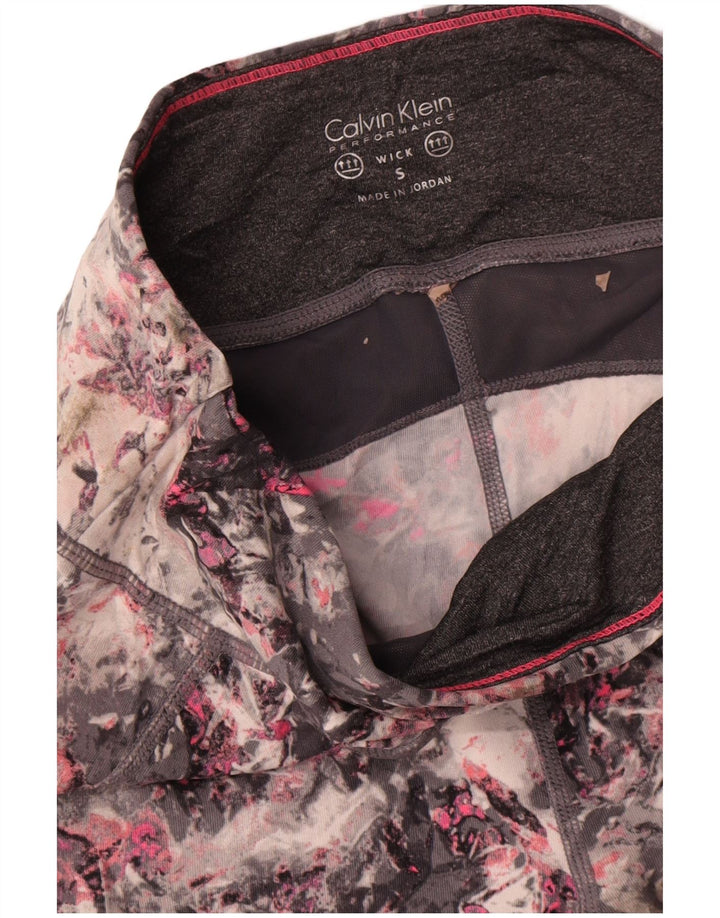 Calvin Klein Leggings à motif abstrait pour femme UK 8 Small Multicolore