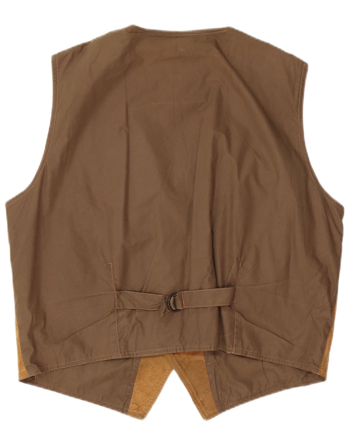 Quiksilver Gilet en daim pour homme XL en cuir marron