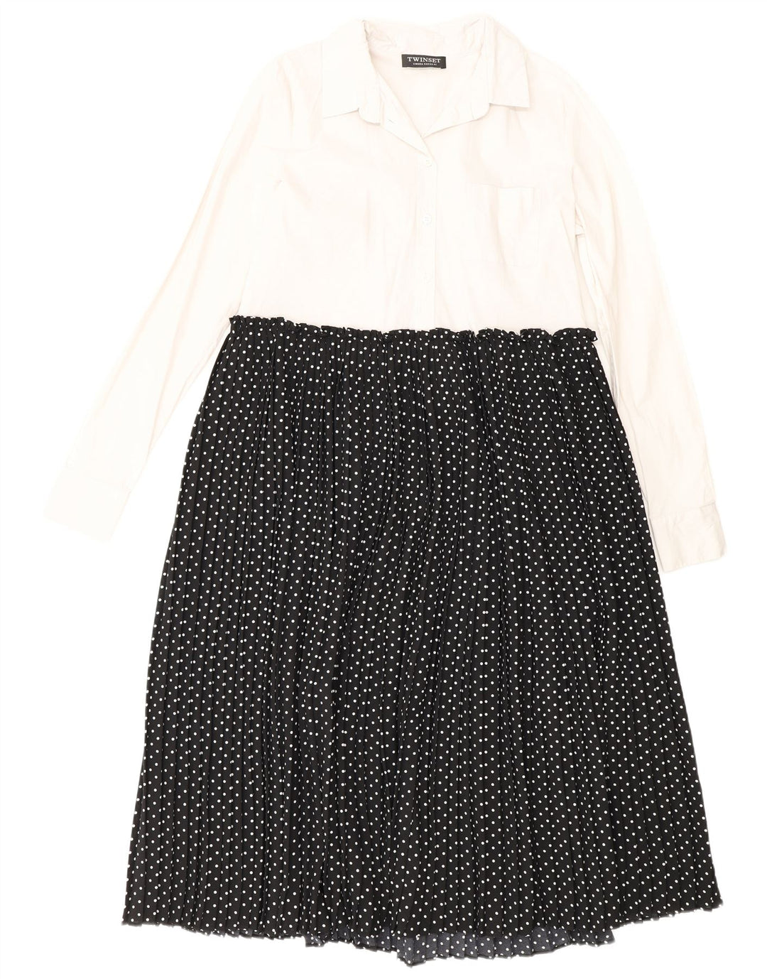 Simona Barbieri Femme Twinset Maxi Robe IT 42 Moyen Noir À Pois