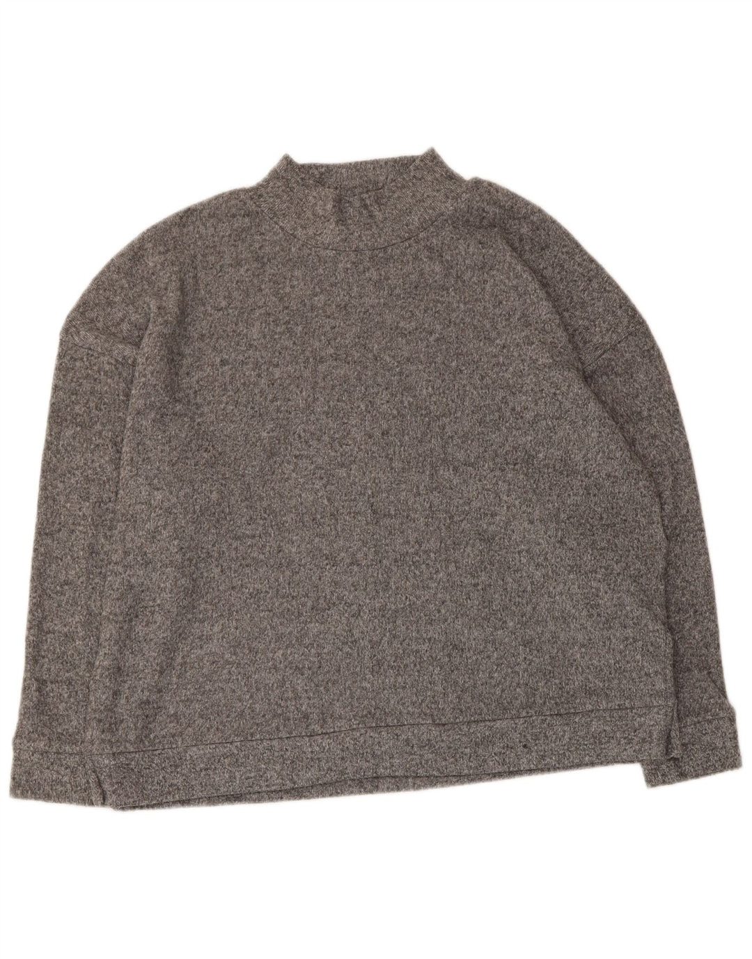 MARKS & SPENCER Pull col roulé pour femme UK 16 Large Gris Moucheté