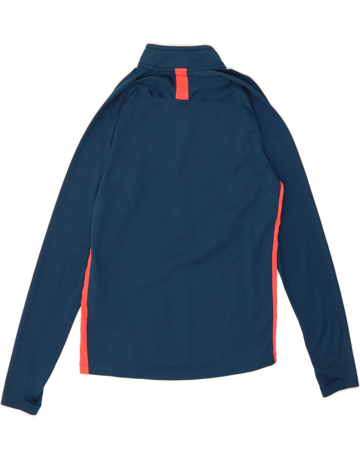 NIKE Mens Dri Fit Zip Neck Pullover Tracksuit Top Small Blue Polyester Vintage Nike and Second-Hand Nike from Messina Hembry 