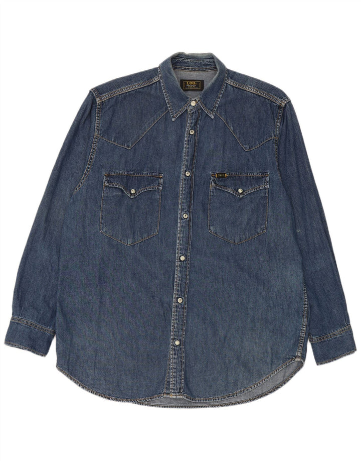 Lee Chemise en Jean Homme Bleu Moyen Coton