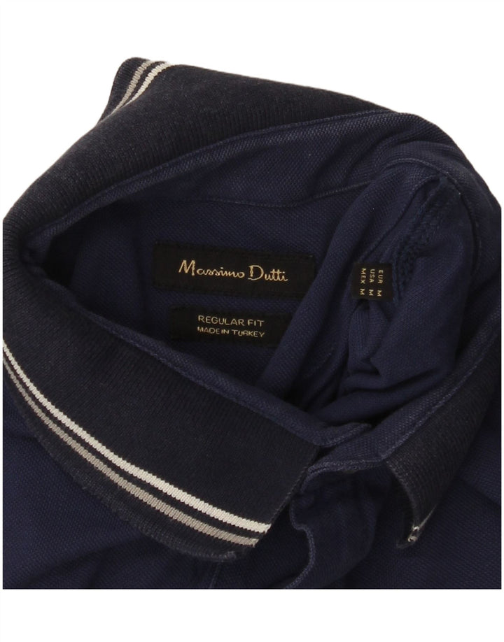 MASSIMO DUTTI Polo Regular Fit Homme Bleu Marine Moyen