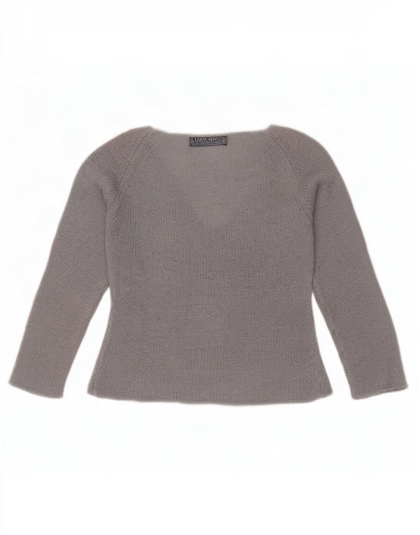 Zara Womens Crop Cardigan à manches 3/4 Pull UK 12 Bleu moyen Floral