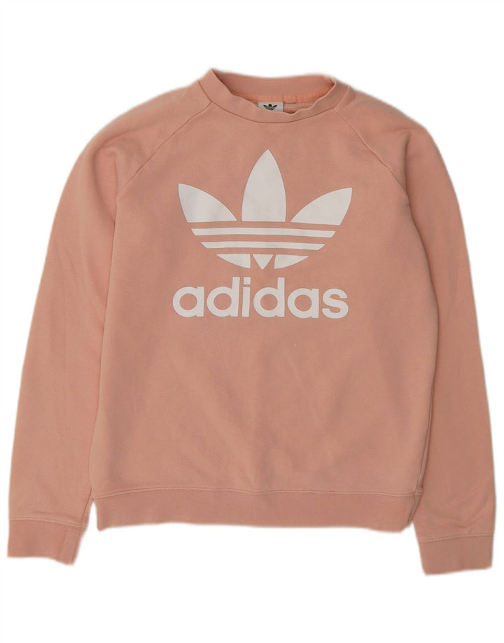 Adidas Sweat-shirt graphique pour femme UK 14 Rose moyen