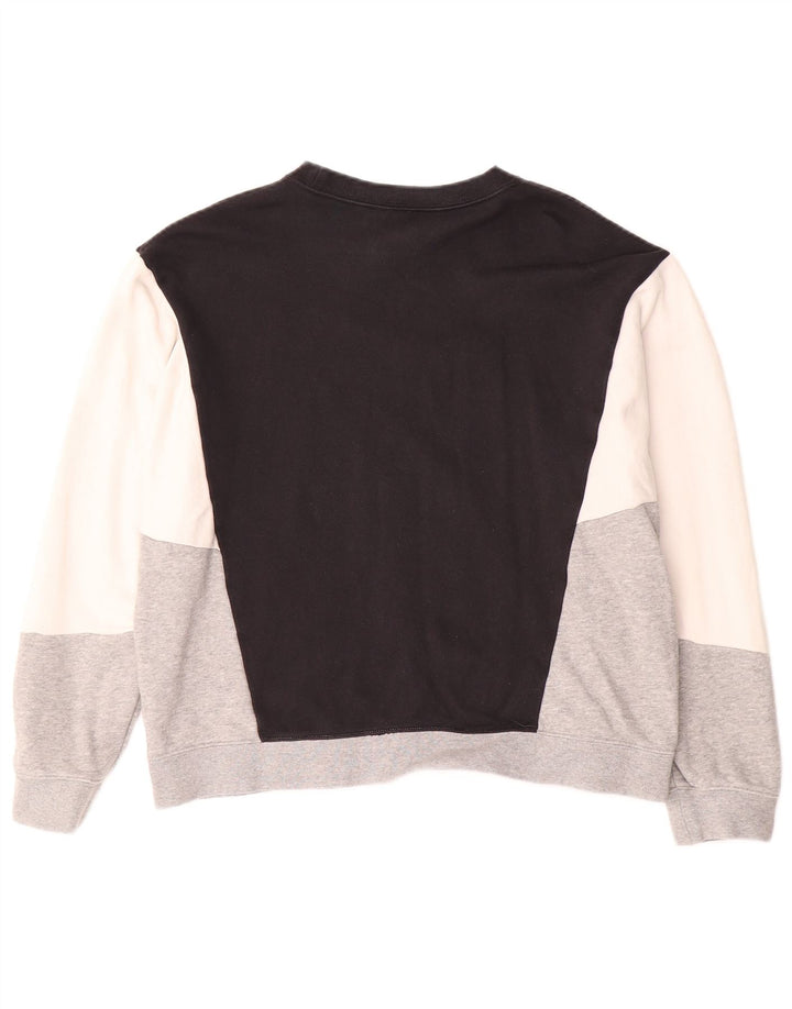 NIKE Pull surdimensionné pour femme UK 16 Grand Noir Colorblock