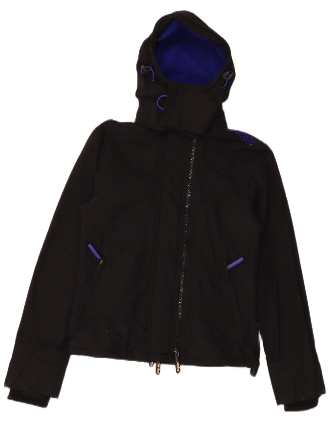 SUPERDRY Veste coupe-vent à capuche The Windcheater pour femme UK 6 XS Noir