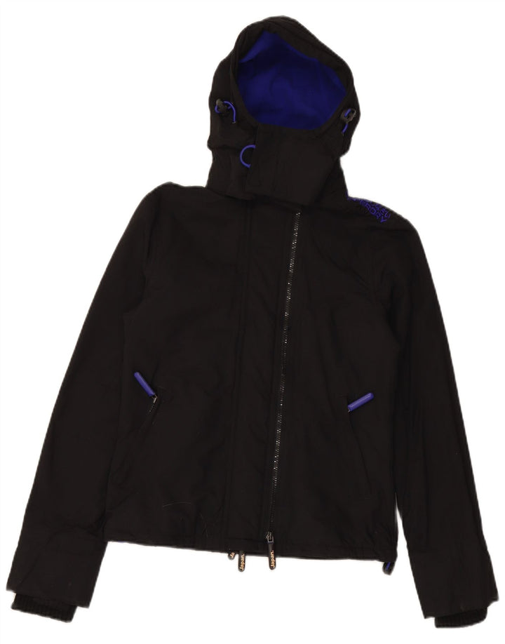 SUPERDRY Veste coupe-vent à capuche The Windcheater pour femme UK 6 XS Noir