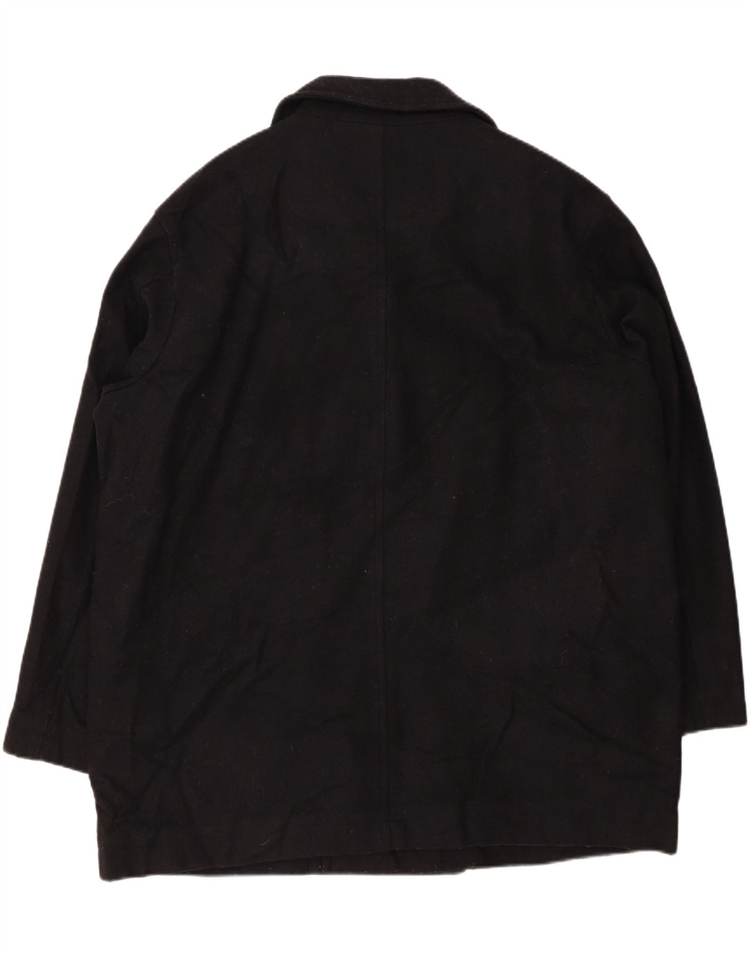 EDDIE BAUER Caban Homme UK 42 XL Laine Noire