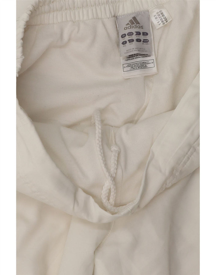 Adidas Pantalon de survêtement pour femme UK 14 Large Blanc Polyester