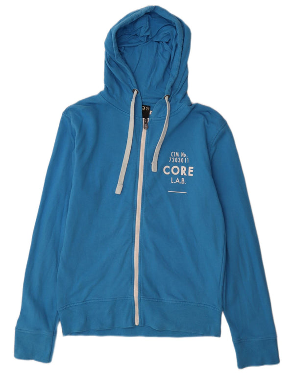 Jack & Jones Sweat à Capuche Zippé Graphique Homme Bleu Moyen Coton