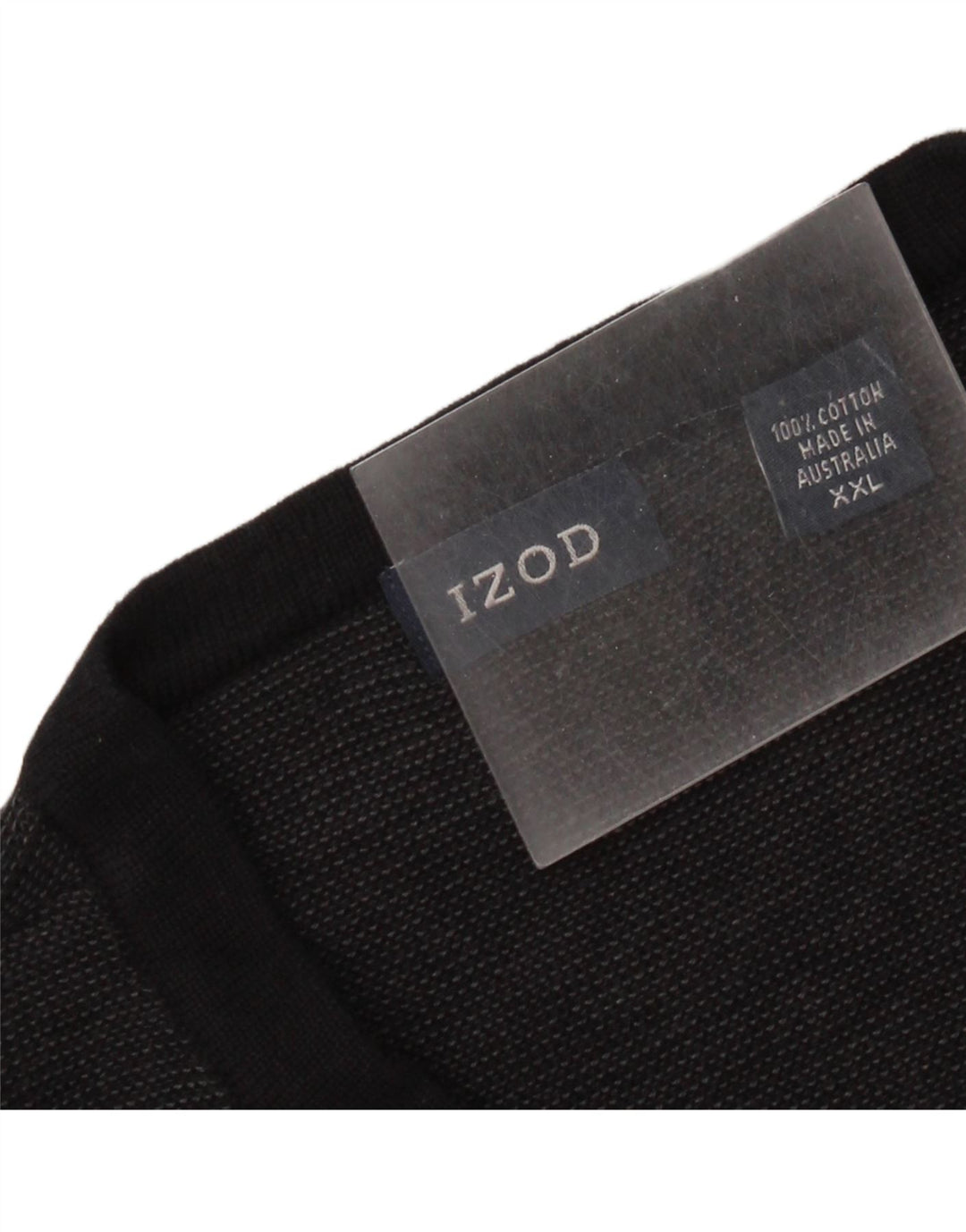 Izod Pull col V pour homme 2XL en coton noir