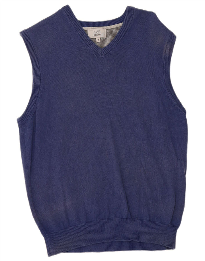 Marks & Spencer Débardeur coupe classique pour homme en coton bleu moyen
