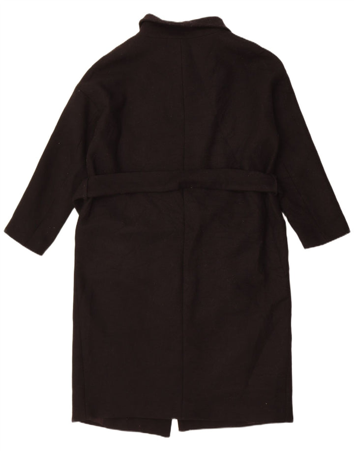 Zara Manteau surdimensionné pour femme UK 10 Petite laine noire