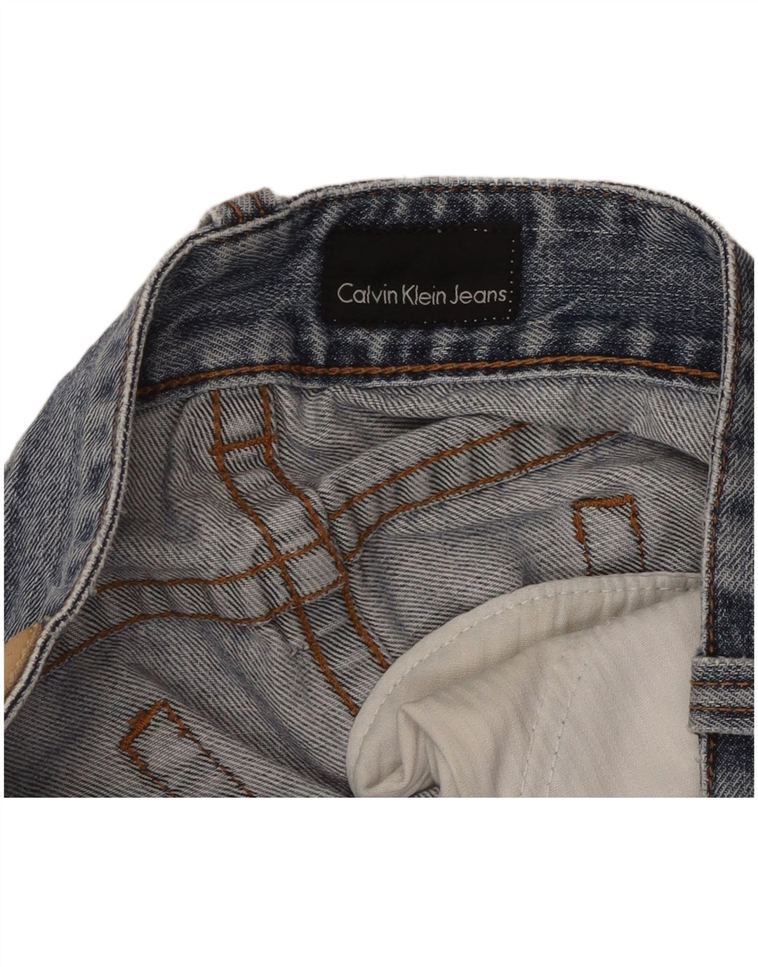 Calvin Klein Jean droit femme W32 L31 bleu