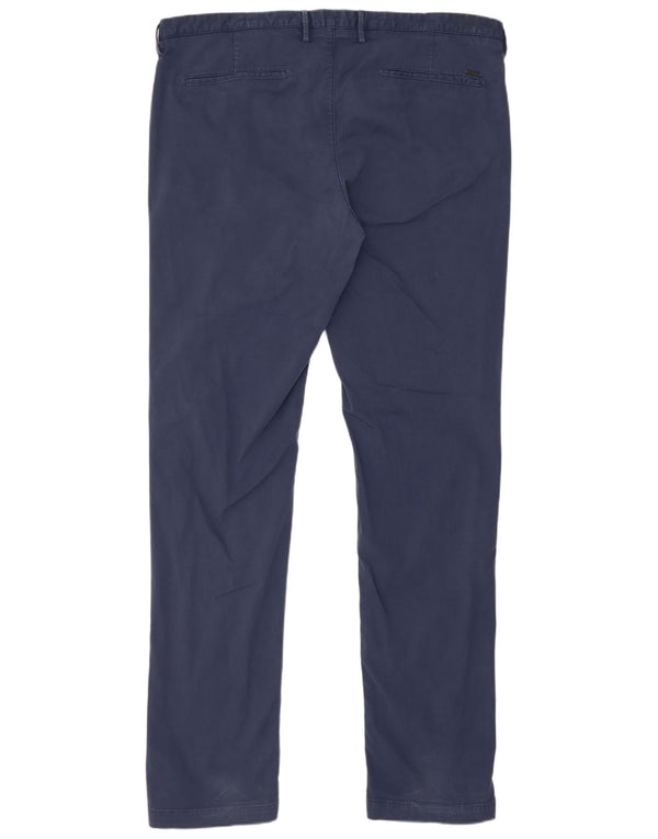 Hugo Boss Pantalon chino skinny W38 L34 Bleu Coton