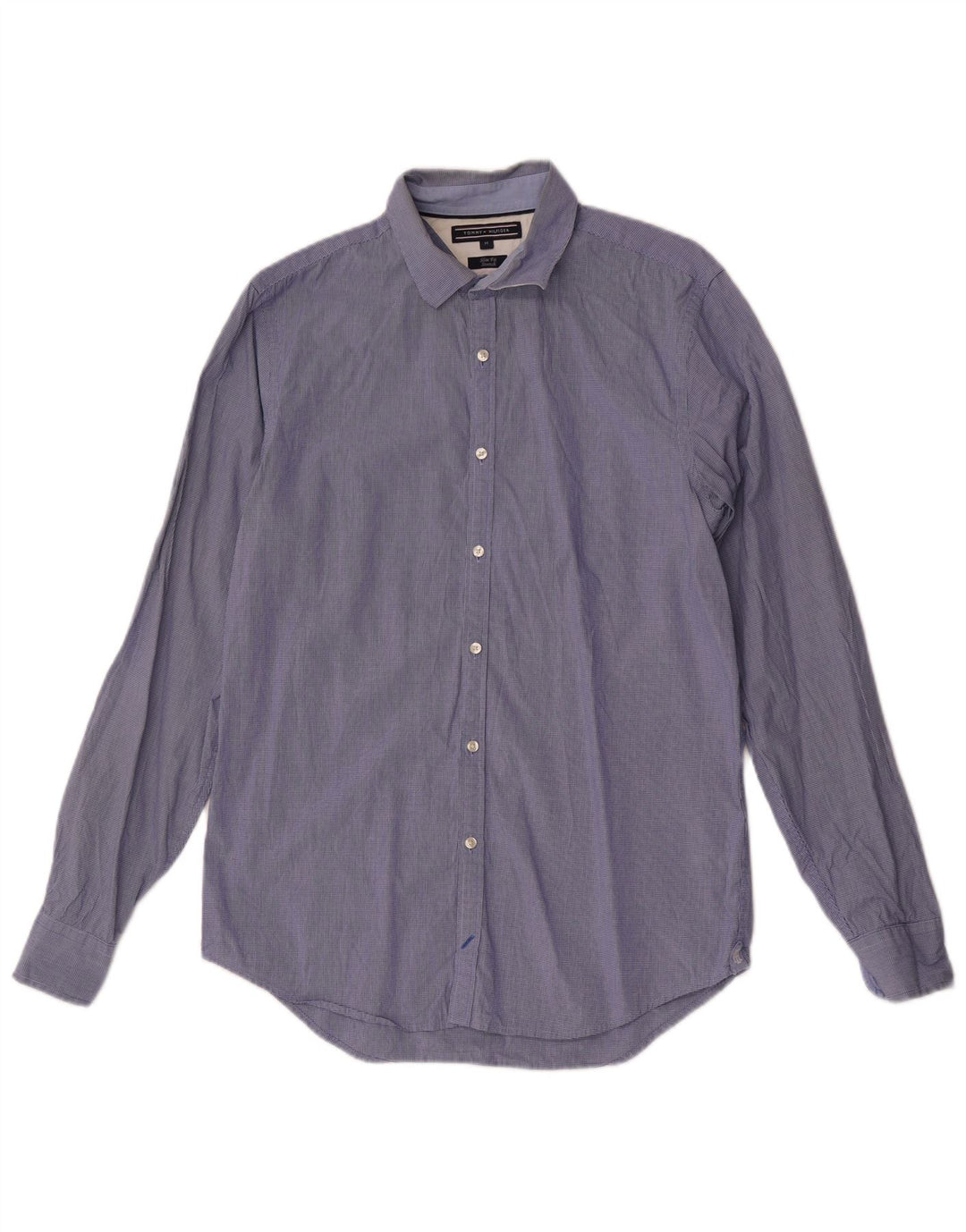 Tommy Hilfiger Chemise Slim Fit Homme Bleu Moyen Vichy Coton