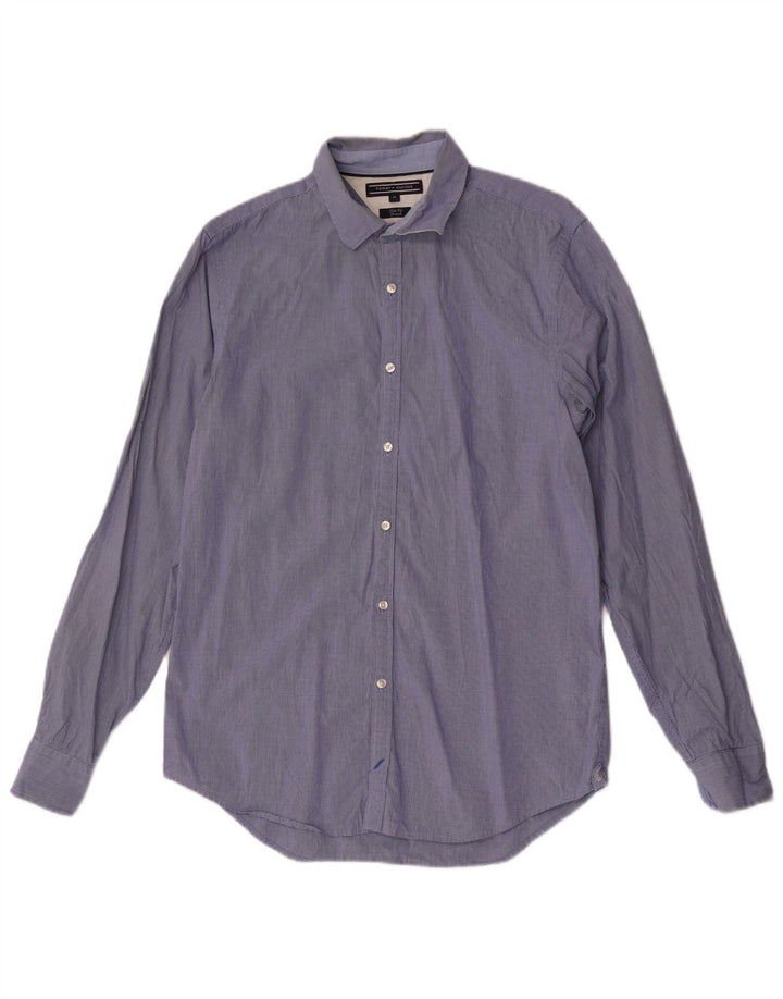 Tommy Hilfiger Chemise Slim Fit Homme Bleu Moyen Vichy Coton