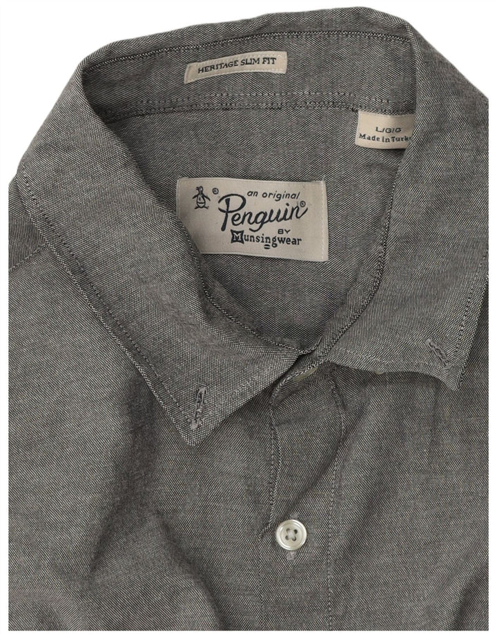 Penguin Chemise Heritage Slim Fit Homme Gris Moucheté