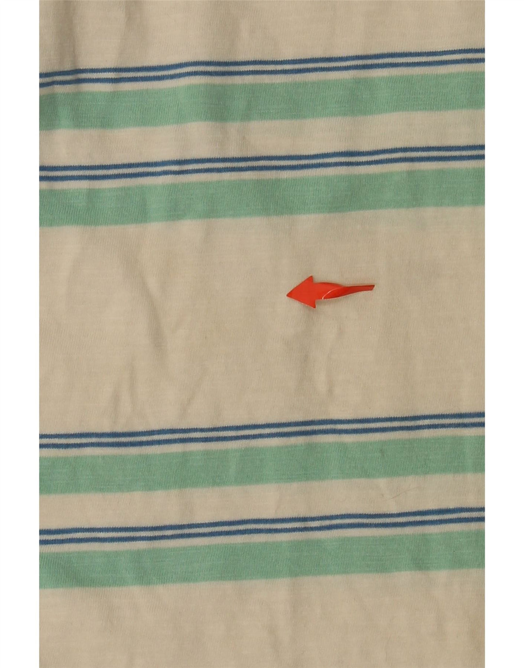 FARAH Homme T-Shirt Top Medium Off White Rayé Coton