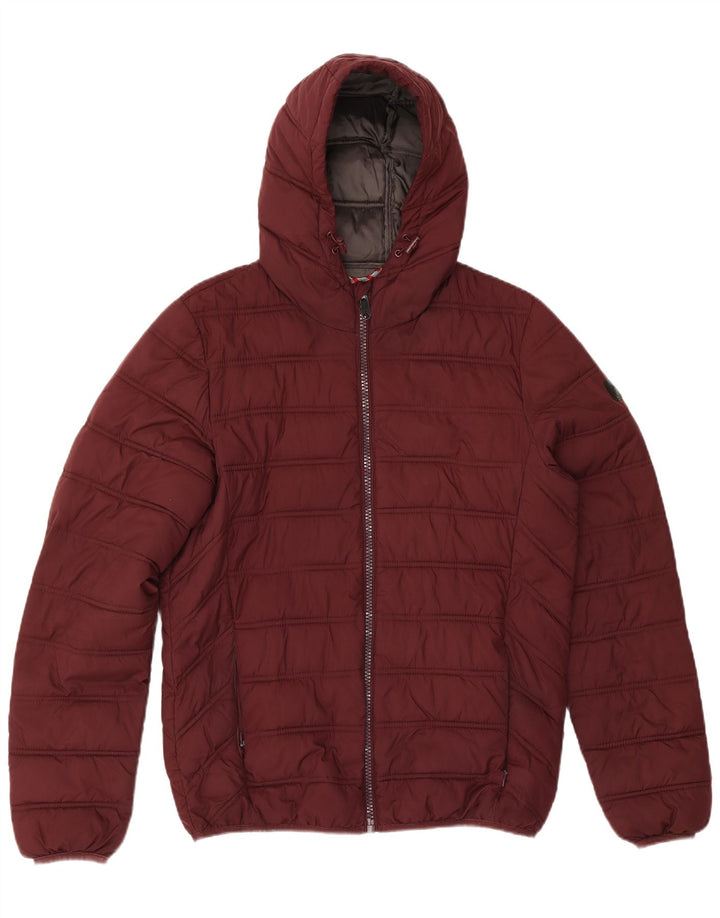 Liu Jo Veste matelassée à capuche pour homme UK 38 Polyester Bordeaux moyen