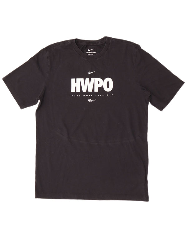 Nike Hommes Dri Fit Graphic T-Shirt Haut Noir Moyen Coton