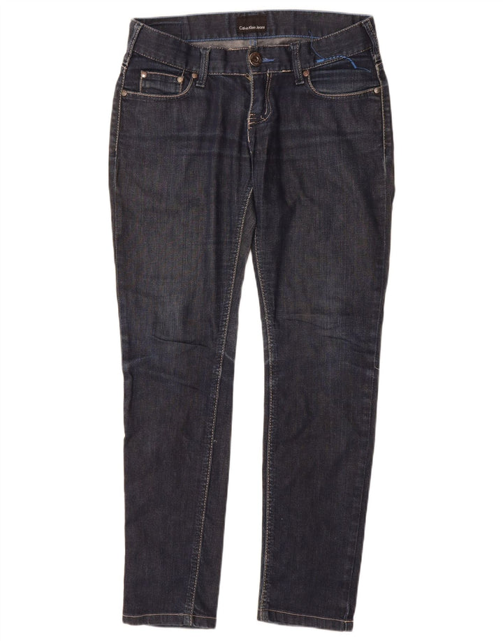 Calvin Klein Jean Slim Femme W27 L29 Bleu Marine Coton