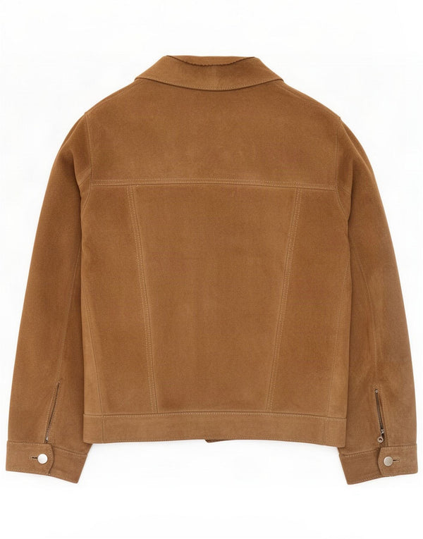 Vintage Veste en daim pour homme IT 46 Petit Marron