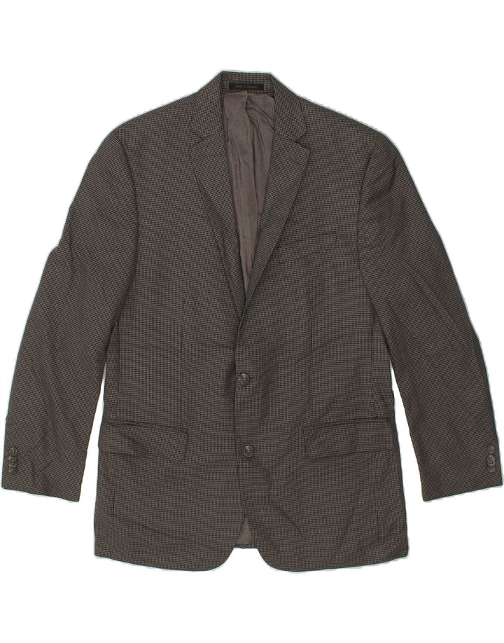 MICHAEL KORS Mens 2 Button Blazer Jacket UK 42 XL Grey Houndstooth Vintage Michael Kors and Second-Hand Michael Kors from Messina Hembry 