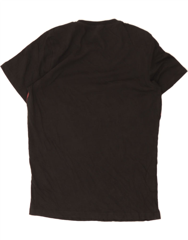 JACK & JONES Mens T-Shirt Top Small Black Colourblock Cotton Vintage Jack & Jones and Second-Hand Jack & Jones from Messina Hembry 
