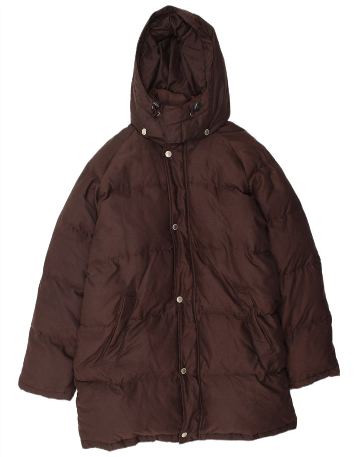 Sergio Tacchini Manteau rembourré à capuche pour homme UK 42 XL Marron Polyester