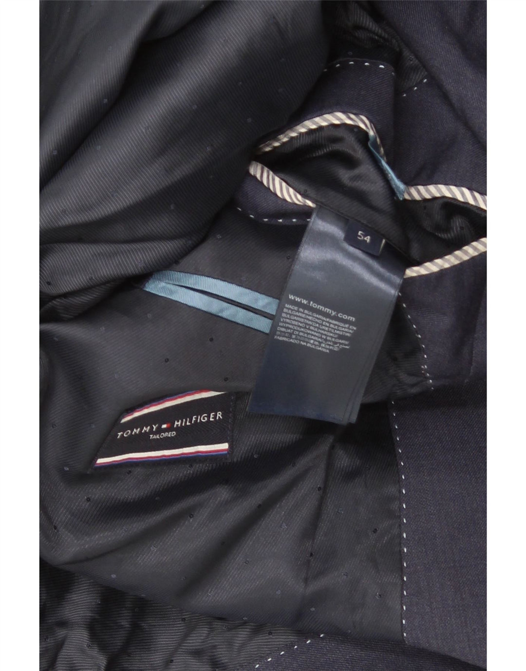 Tommy Hilfiger Veste blazer sur mesure à 2 boutons pour homme IT 54 2XL Bleu marine