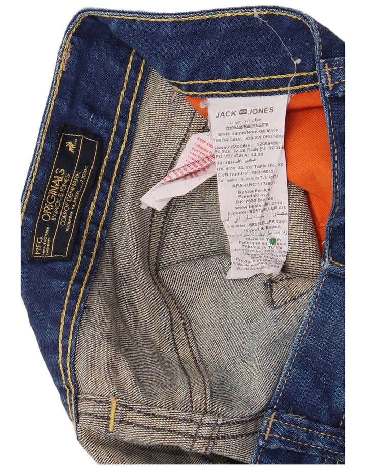 JACK & JONES Jean Slim Homme W32 L32 Bleu Coton