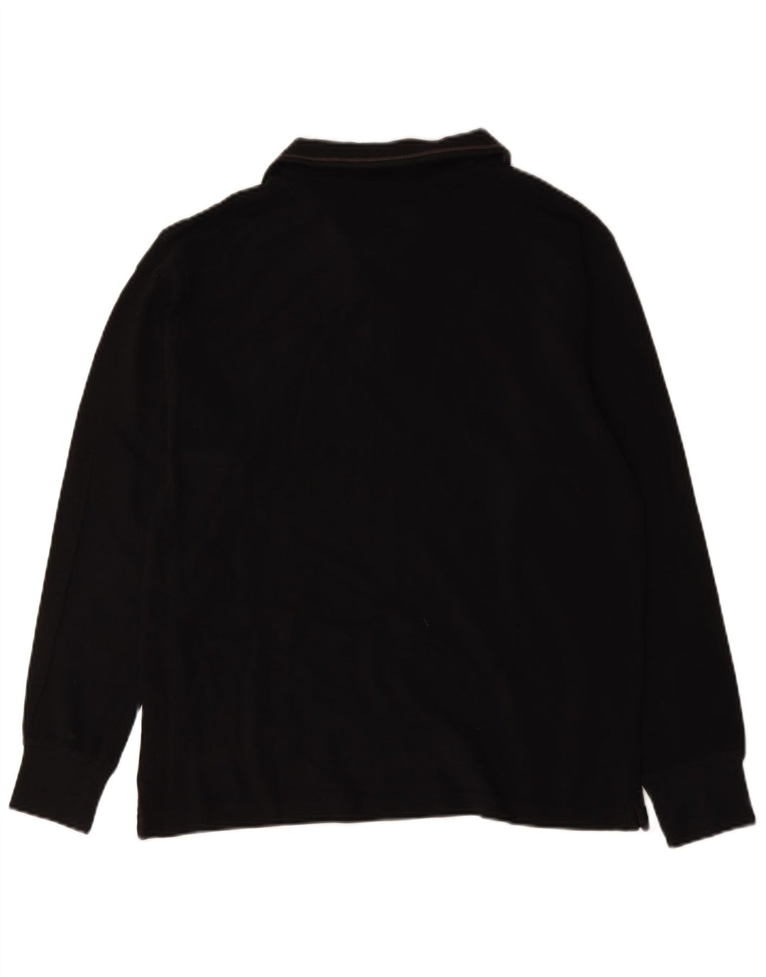 Charro Polo à manches longues pour homme en coton noir