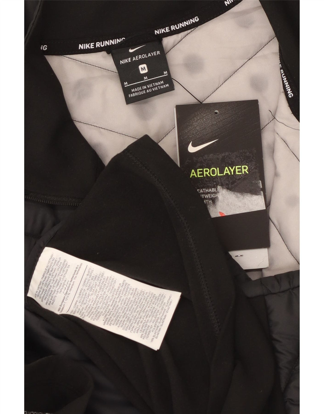 Nike Gilet rembourré pour homme UK 38 Medium Noir Polyester