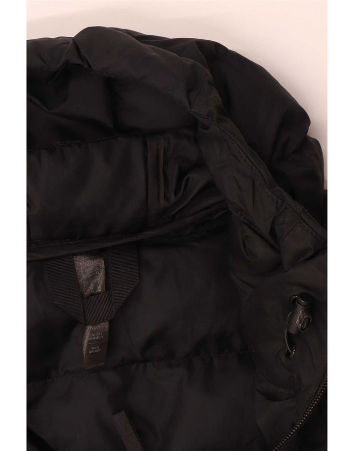 Adidas Veste rembourrée à capuche pour femme UK 16 Large Noir Polyester