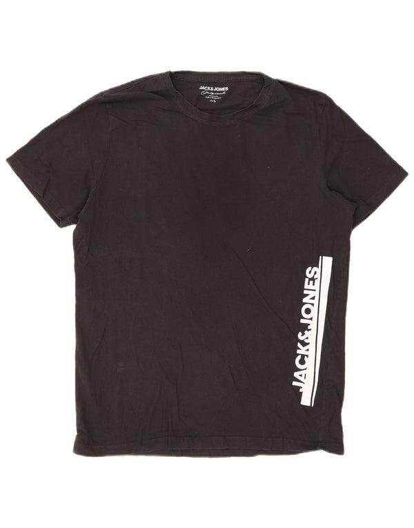 Jack & Jones T-Shirt Graphique Homme Grand Noir Coton