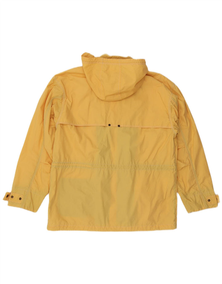 veste utilitaire à capuche vintage pour hommes UK 38 Polyester jaune moyen
