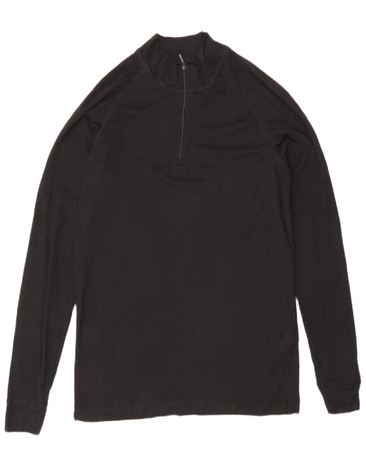 Mountain Warehouse Haut de survêtement à col zippé pour homme Noir Taille S
