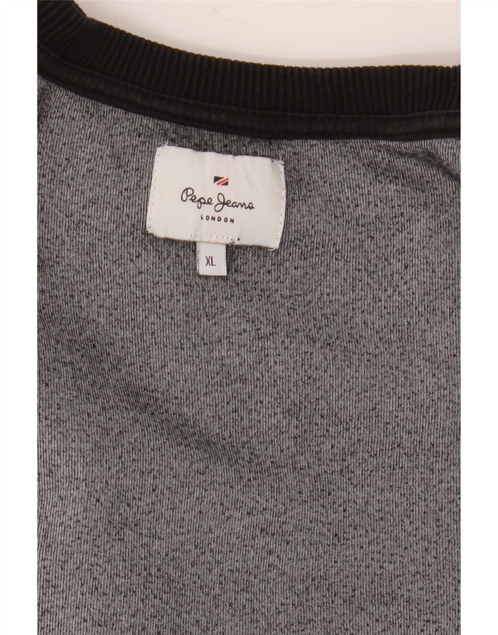 PEPE JEANS Sweat-shirt graphique surdimensionné pour femme UK 18 XL Noir