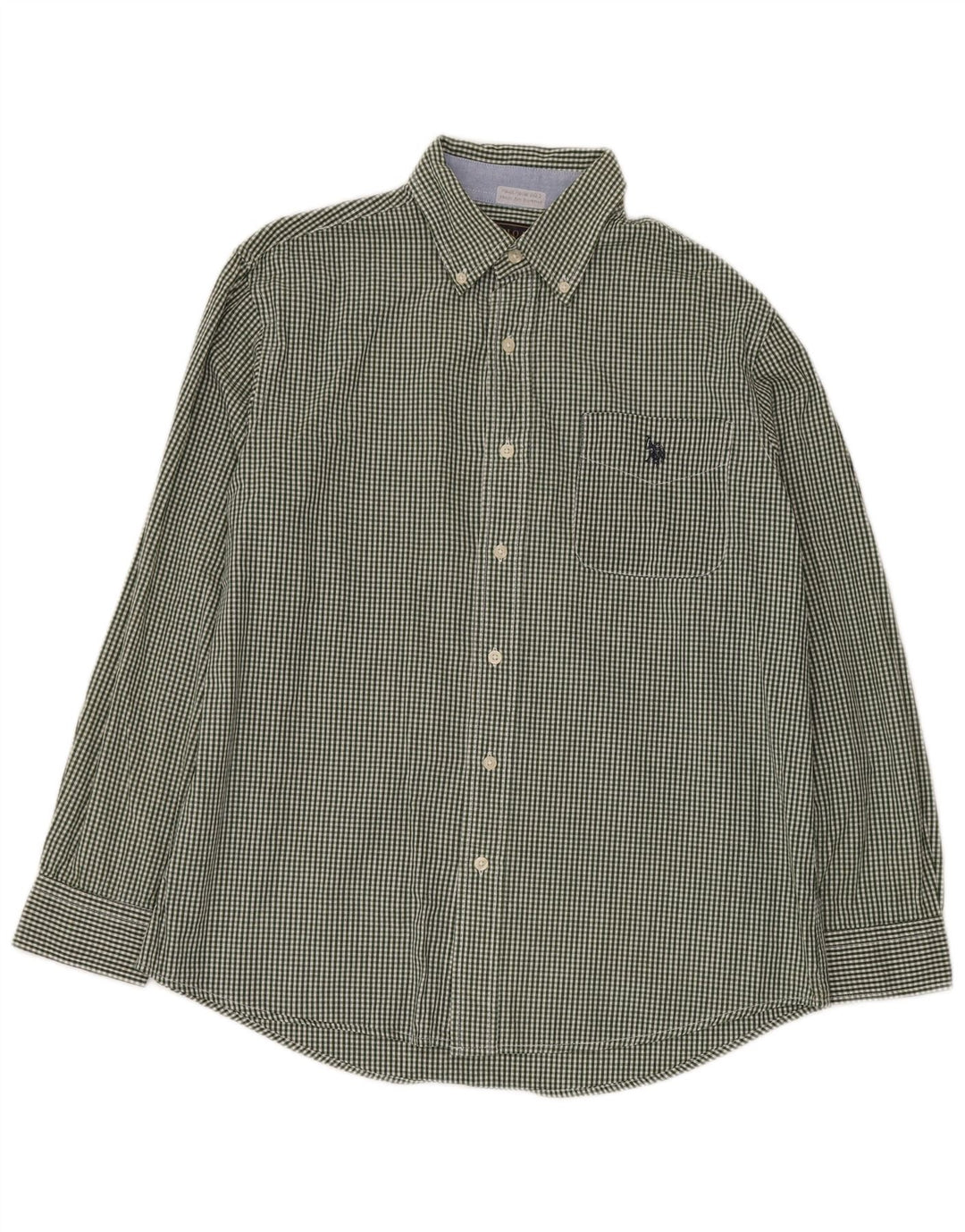 POLO AMÉRICAIN ASSN. Chemise Homme Coton Vichy Vert Moyen