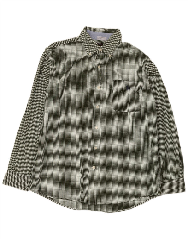 POLO AMÉRICAIN ASSN. Chemise Homme Coton Vichy Vert Moyen
