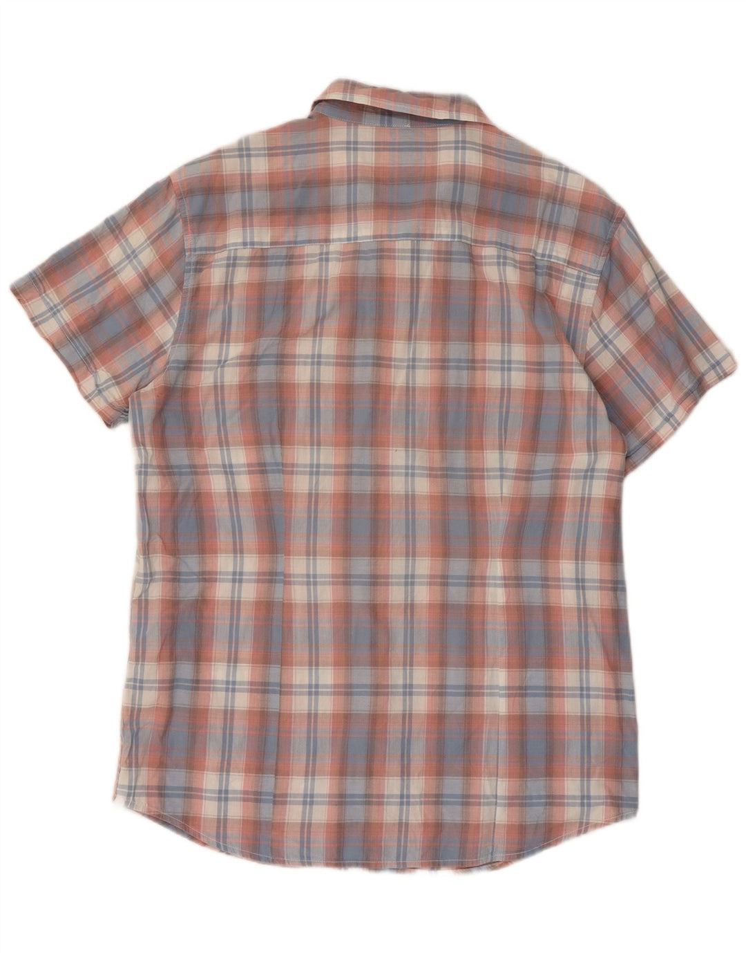 Wrangler Chemise Slim à Manches Courtes pour Hommes XL Bleu à Carreaux en Coton