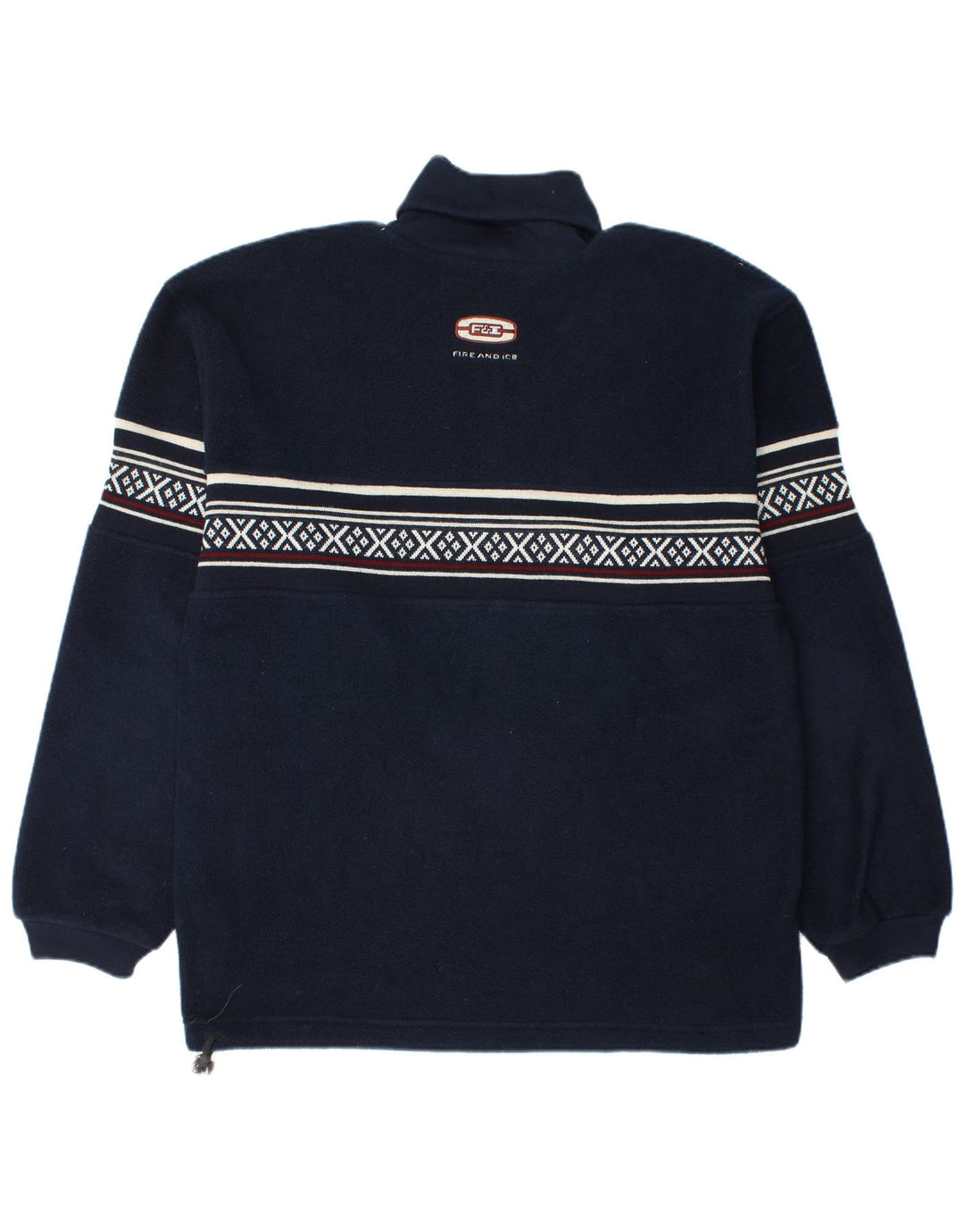 Fire and Ice Pull Polaire Homme Bleu Marine Moyen Fair Isle Polyester