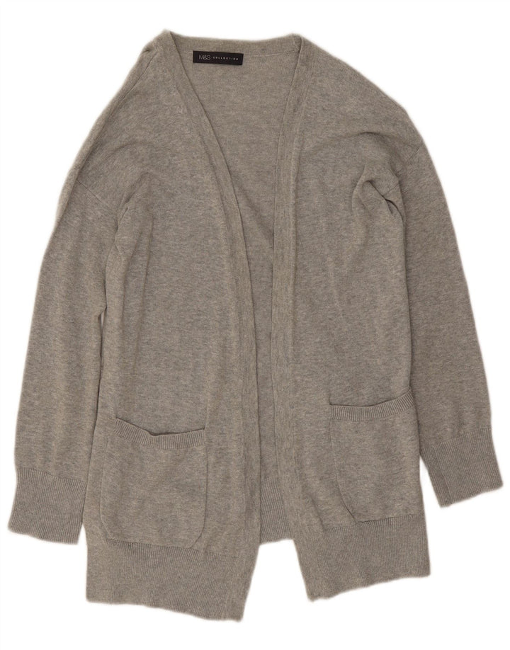 Marks & Spencer Pull cardigan ouvert pour femme UK 10 Small Gris