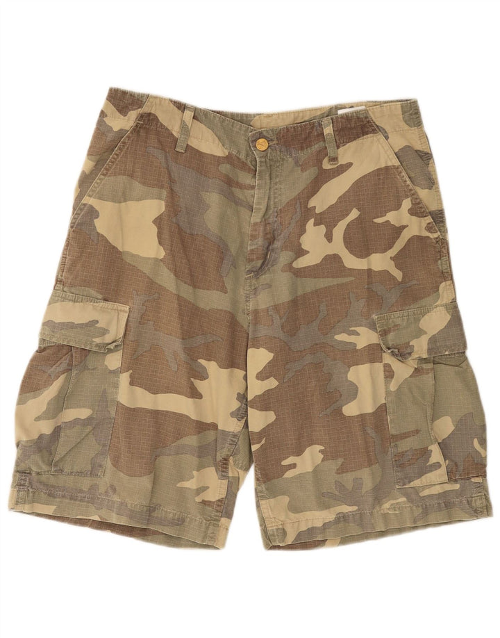 CARHARTT Short Cargo Homme W31 Coton Camouflage Moyen Multicolore