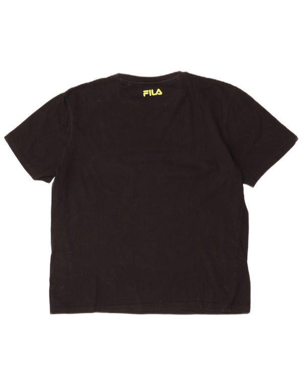 Fila T-Shirt Graphique Homme Noir Moyen Coton