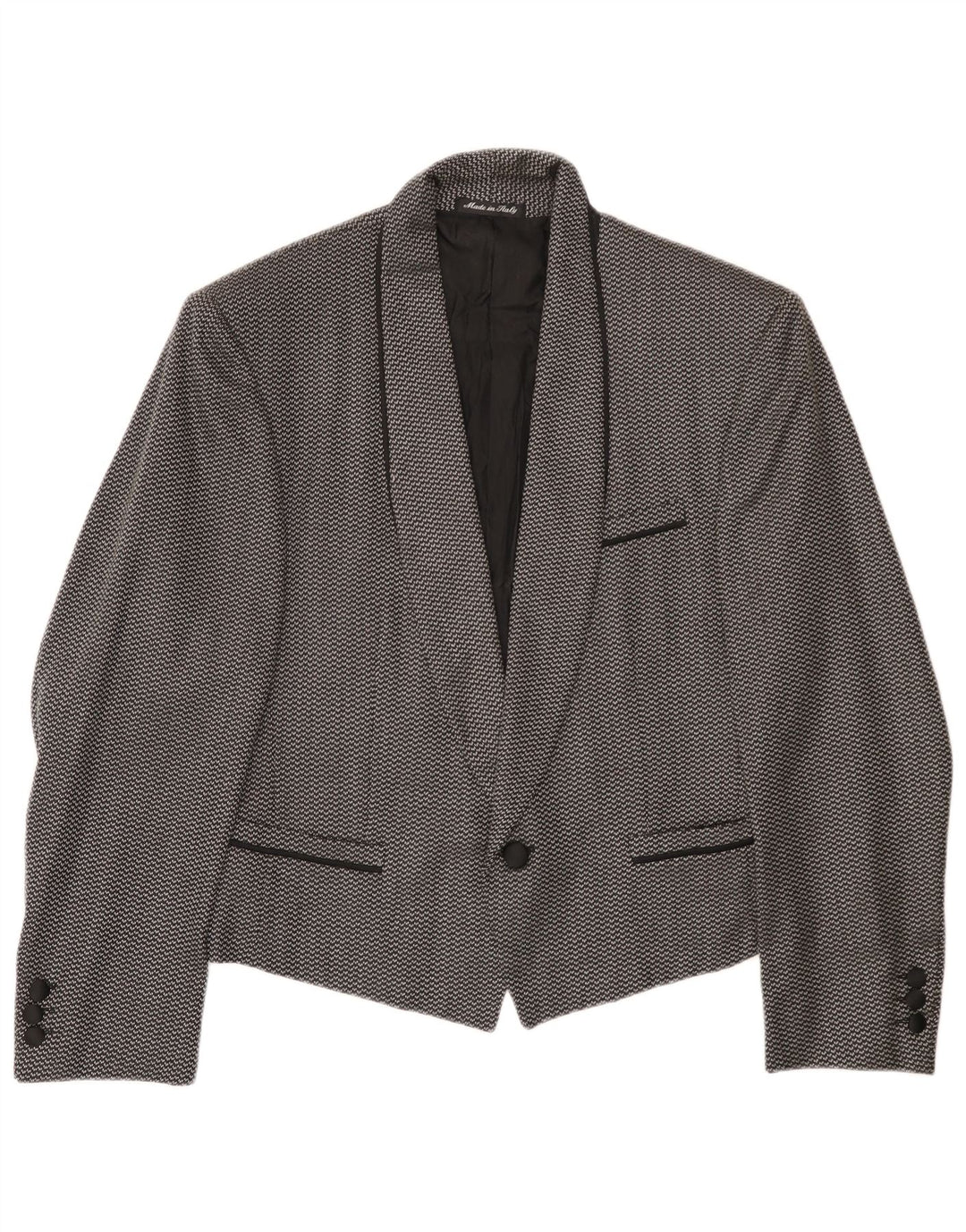 Pal Zileri Veste Blazer 1 Bouton Homme IT 44 XS Laine Tachée Noir
