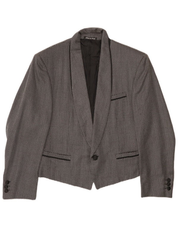 Pal Zileri Veste Blazer 1 Bouton Homme IT 44 XS Laine Tachée Noir