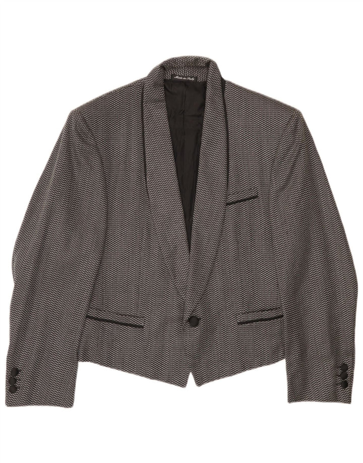 Pal Zileri Veste Blazer 1 Bouton Homme IT 44 XS Laine Tachée Noir